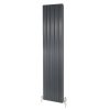 Apollo Magenta Flat Vertical Aluminium Radiator 1800mm x 315mm - Anthracite Grey