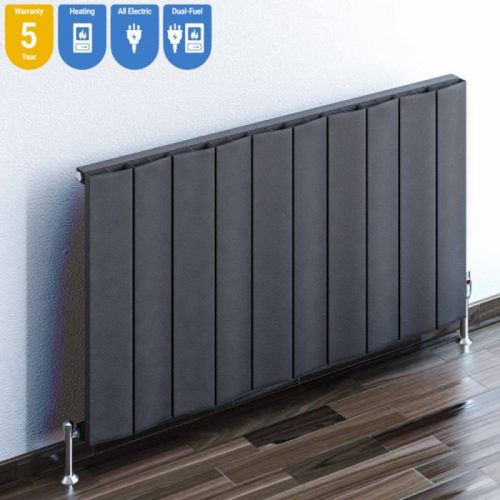 Eastbrook Fairford 600mm x 945mm Aluminium Horizontal Radiator - Matt Anthracite