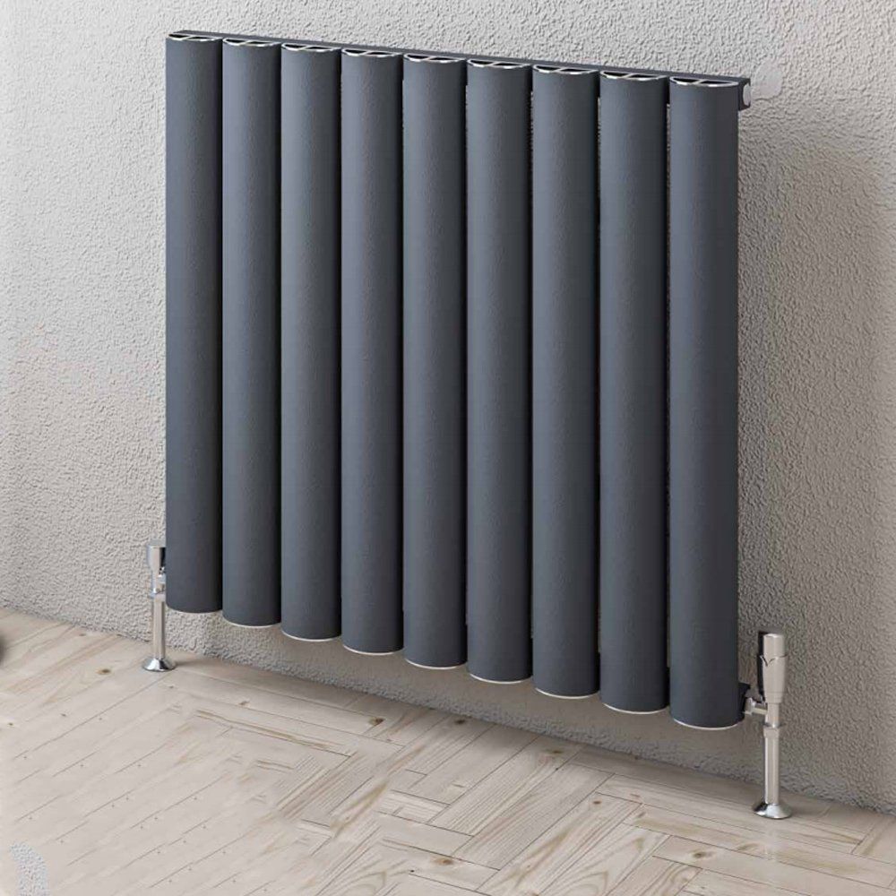 Eastbrook Kelmscott 600mm x 485mm Aluminium Horizontal Radiator - Matt Anthracite
